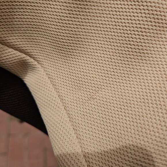 Vtg Hob Nobber Sheath Dress Womens S Brown Beige 60s Mod Double Knit Stretch - Picture 11 of 13